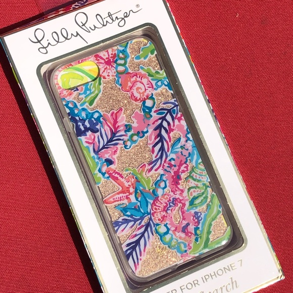 🍃🌸 Lilly Pulitzer Glitter iphone 7 case 🌸🍃 - Picture 3 of 8